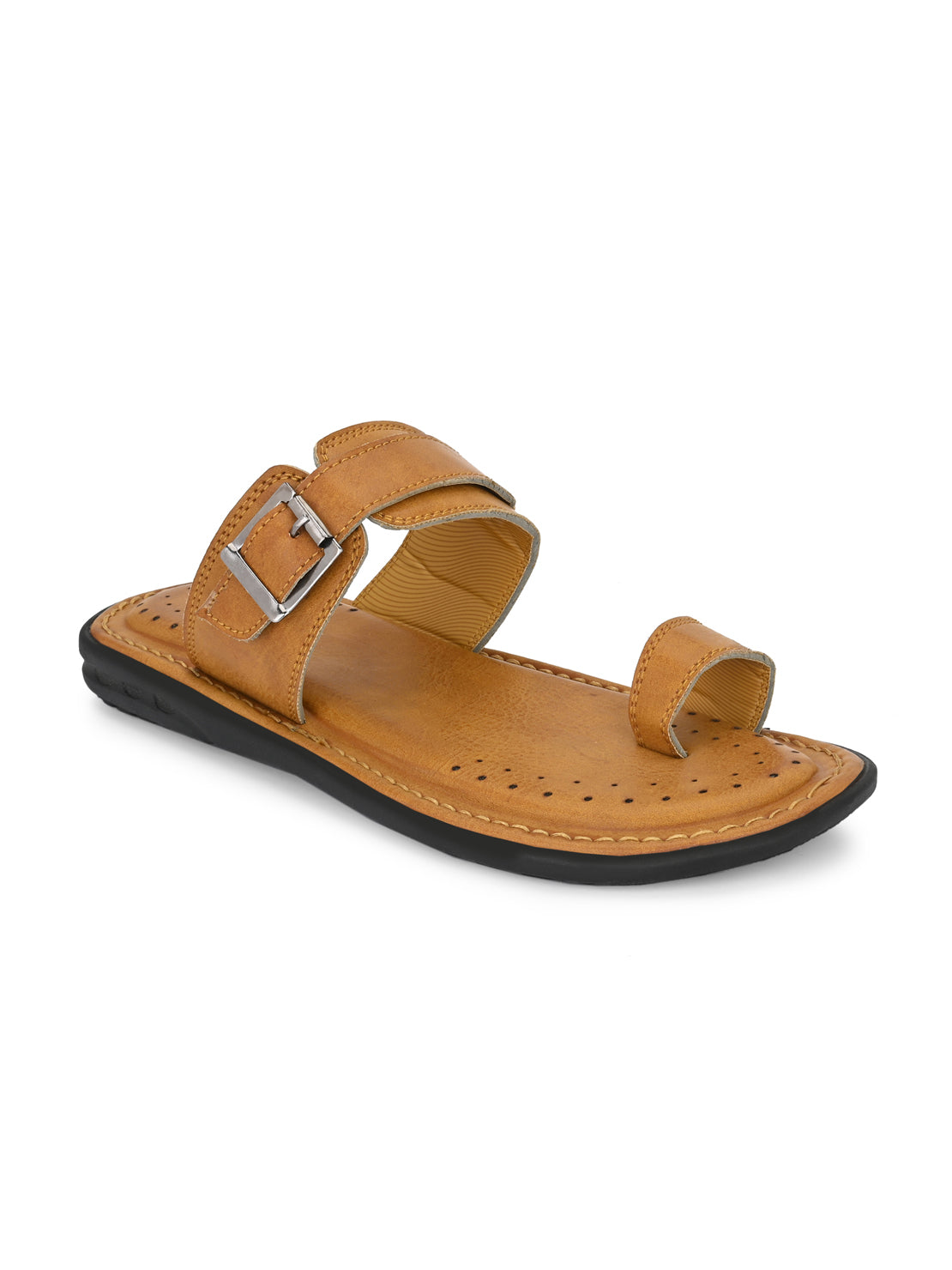Hirolas® Men's Tan Comfortable Office Slippers (HROMSL11TAN) view 2