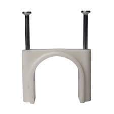 20 mm diameter Wire Fastener Circle Cable Double Clips with Metal Nail -50 Pieces view 2