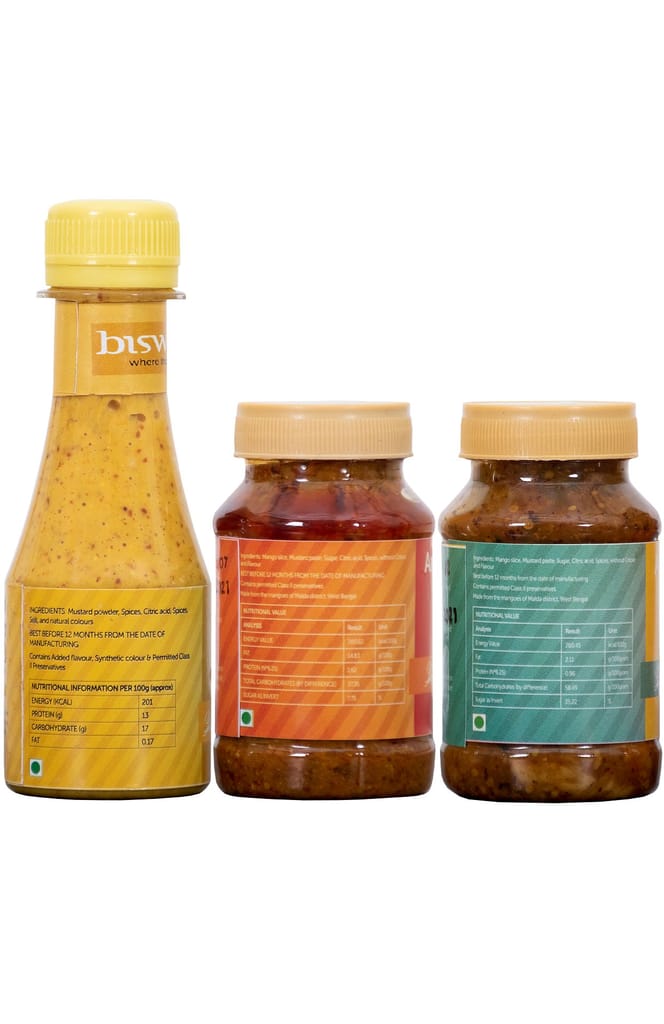 Kasundi (Mustard Sauce) & Aam Kasundi (Mango-Mustard Sauce) - Pack of 3 (100g each) view 2