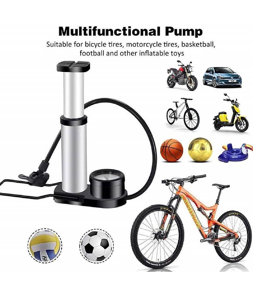 RAMDEV ENTERPRISE Portable Mini Bike Pump/Cycle Foot Pump Foot Activated with Pressure Gauge Floor Bicycle Bikes Pump & Cycle Pump Bicycle Tire Pump for Road (Pack Of 1). view 2