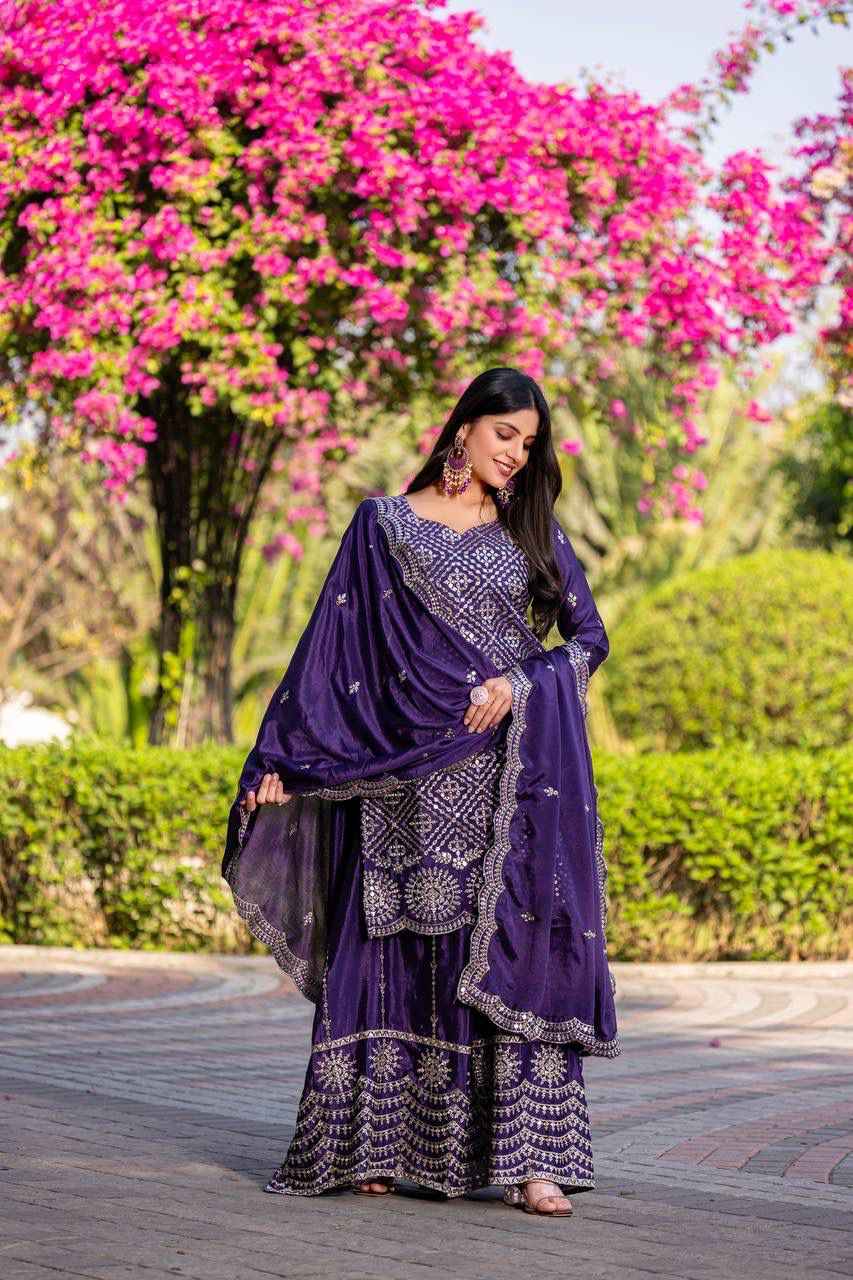 Kurti Plazzo Dupatta Set view 2