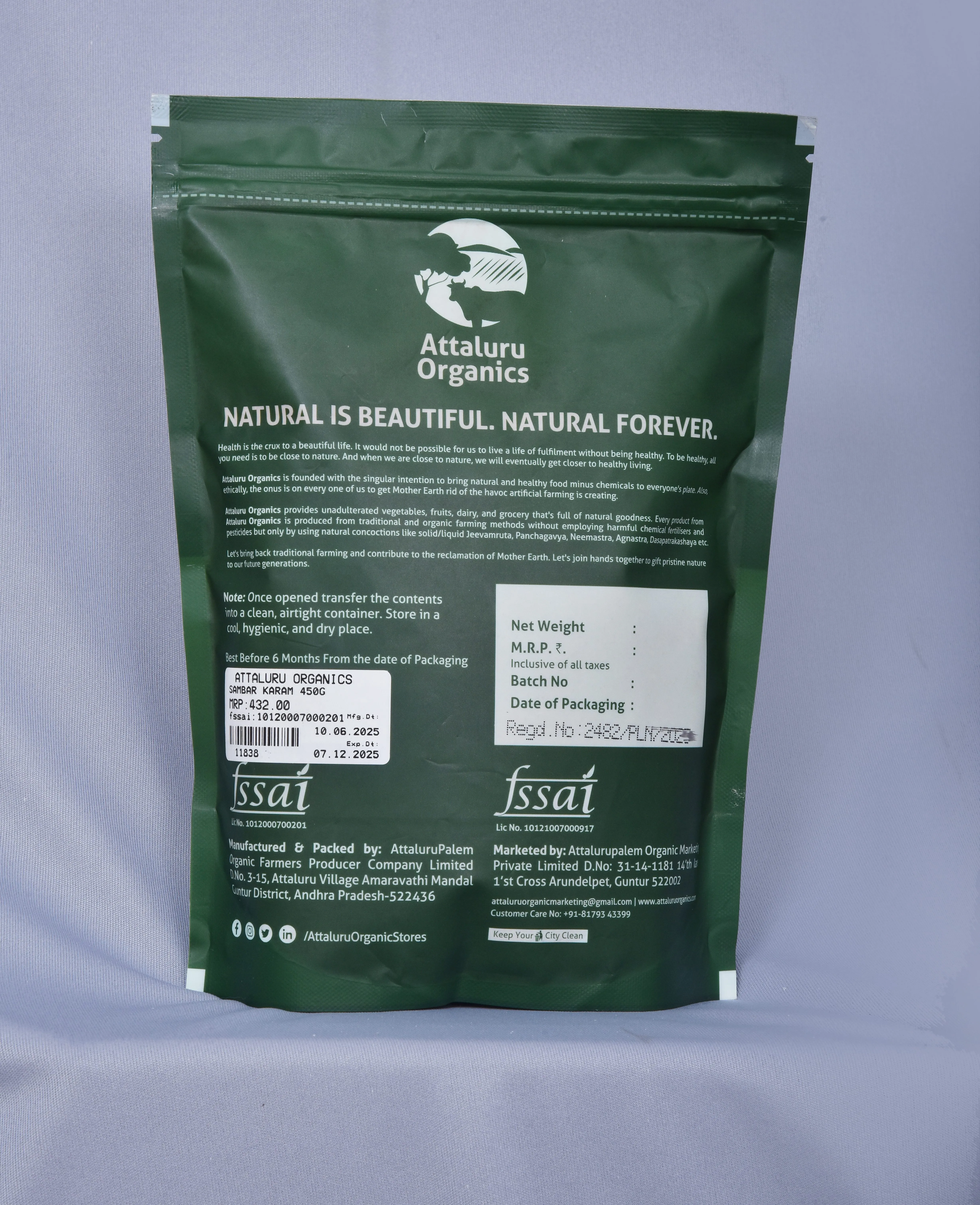 Attaluru Organics Sambar Powder view 2