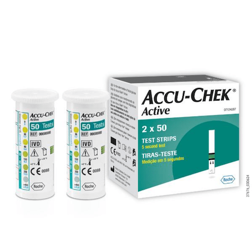 Accu-Chek Active Blood Glucose Test Strips, 2 x 50 Count" view 2