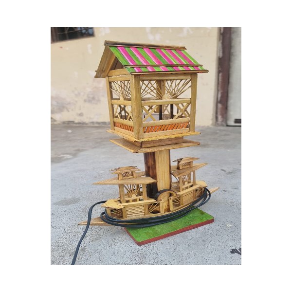 Wooden Decorative House Boat Lamp