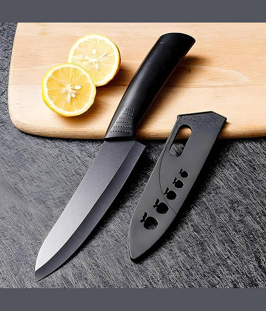 Universal Black Stainless Steel Chef Knife Blade Length 22 cm ( Pack of 1 )