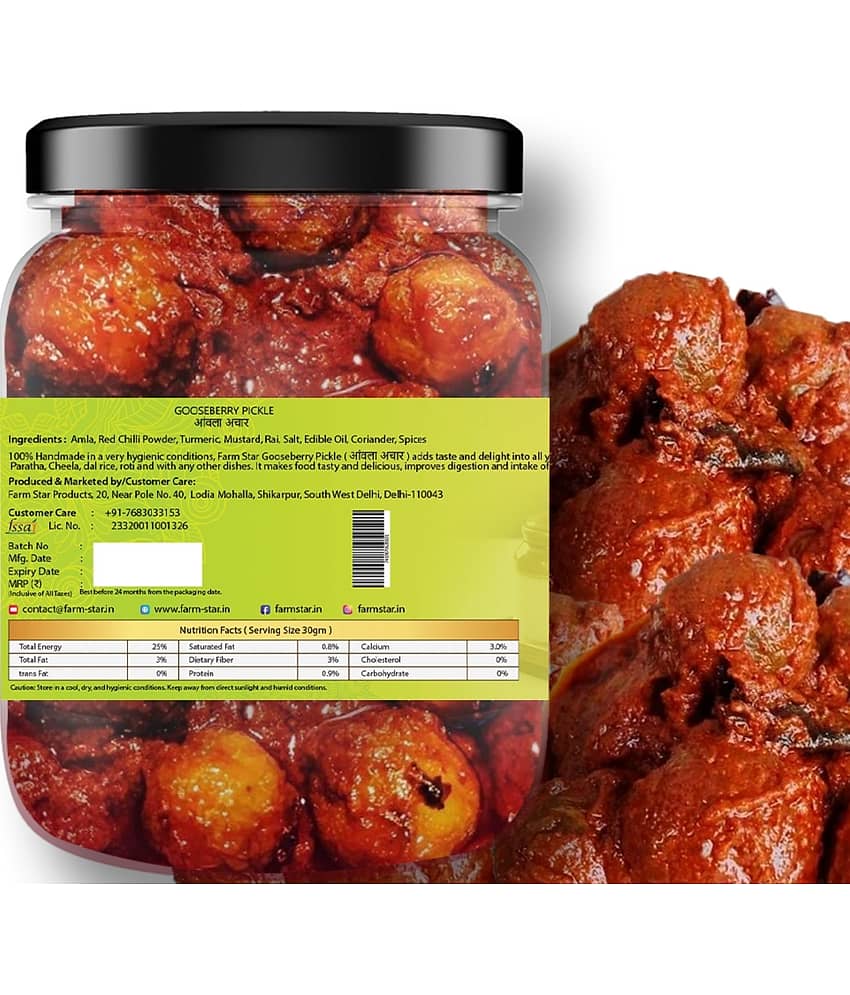 Farm Star AMLA- GOOSEBERRY Fruit Pickle 400 g view 2