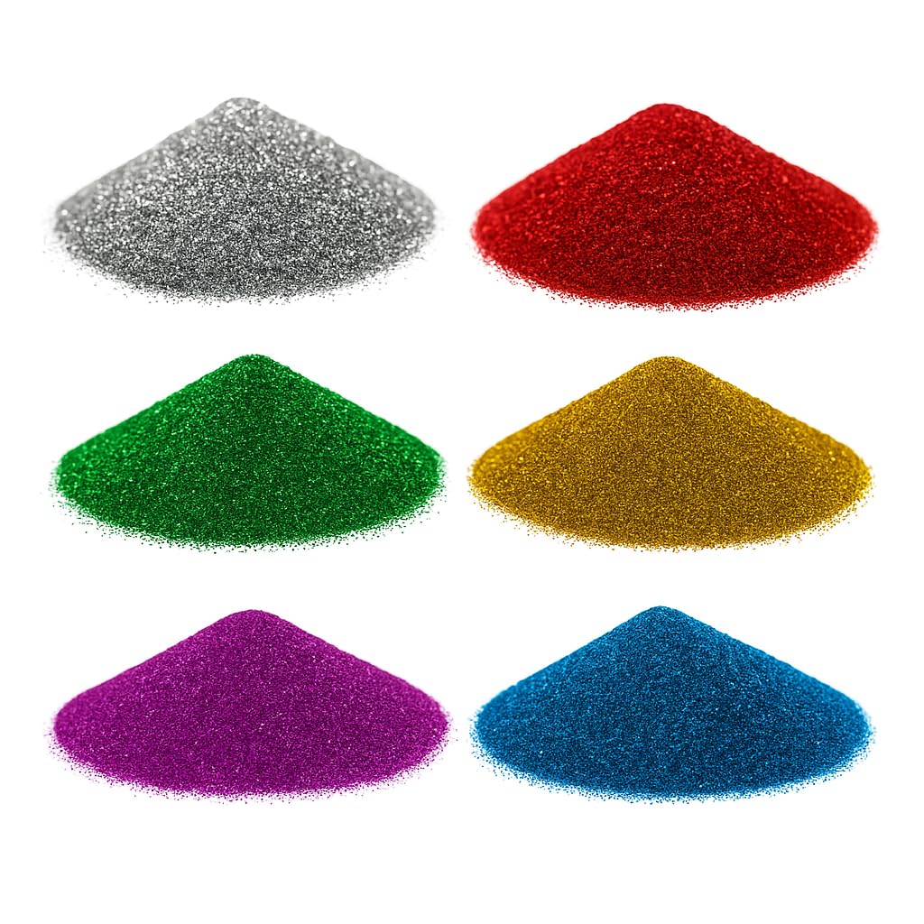 Sparkling Glitter Powder Jars - Multicolor (Pack of 6) � Nail Decoration Fine Glitter Shakers - Sparkle Dust for Slime, Art & Crafts, Makeup, DIY � Multipurpose - ?????? ????? - ??????? - Jigina