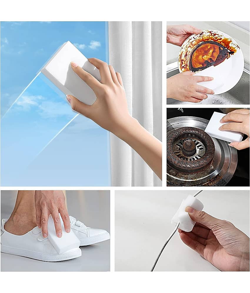 magic eraser sponge, melamine sponge cleaner, cleaning sponge, stain remover sponge, kitchen cleaning sponge, bathroom cleaner, multipurpose sponge, chemical free cleaner, wall cleaning sponge, shoe cleaner sponge, magic cleaning eraser view 2