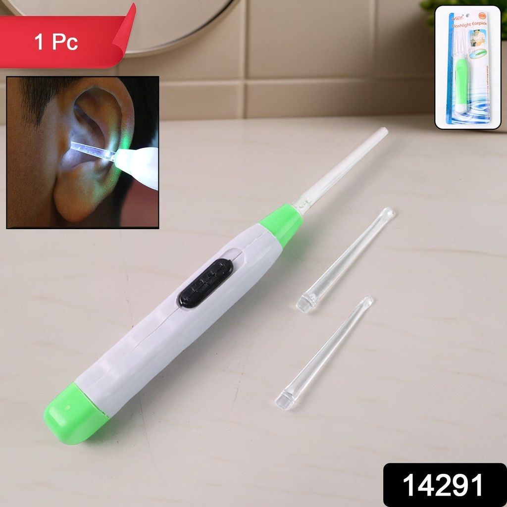 White LED Flashlight Earpick with Tweezer (1 Pc) view 2