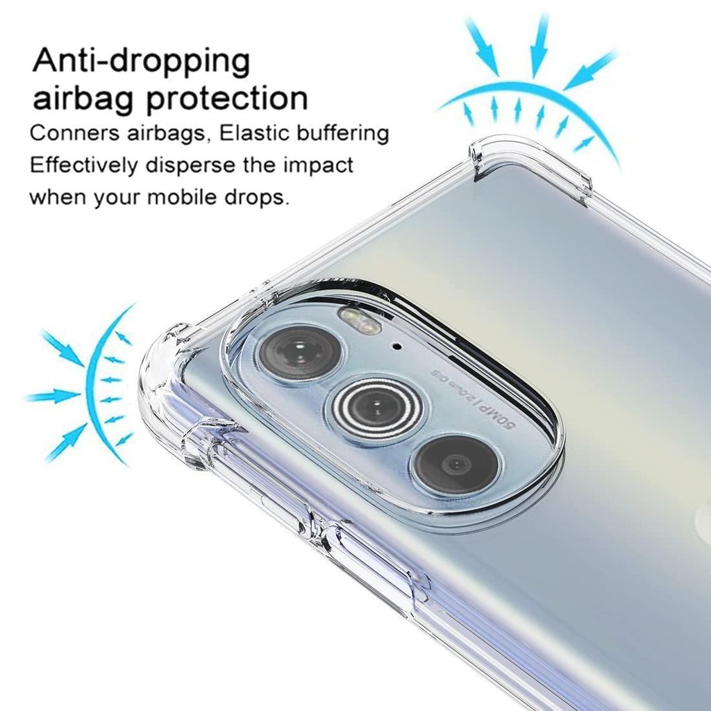 Faircost for Motorola Moto Edge 30 Back Cover Shockproof (Silicon| Transparent) view 2