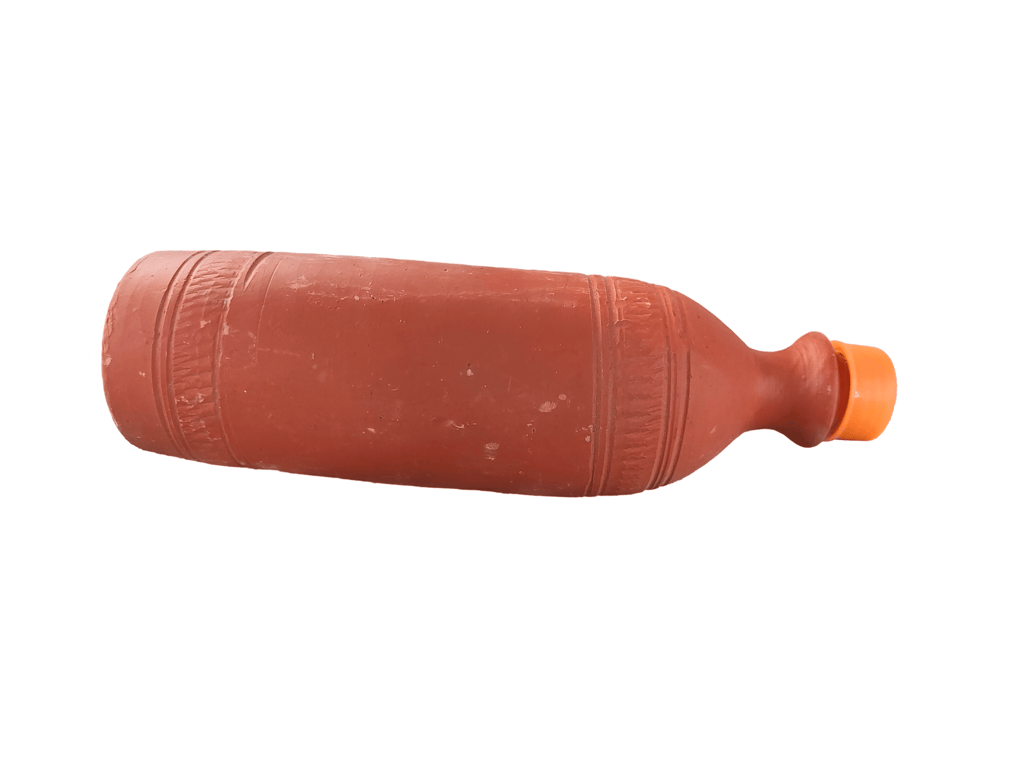 Handmade Earthen Water Bottle with led view 2