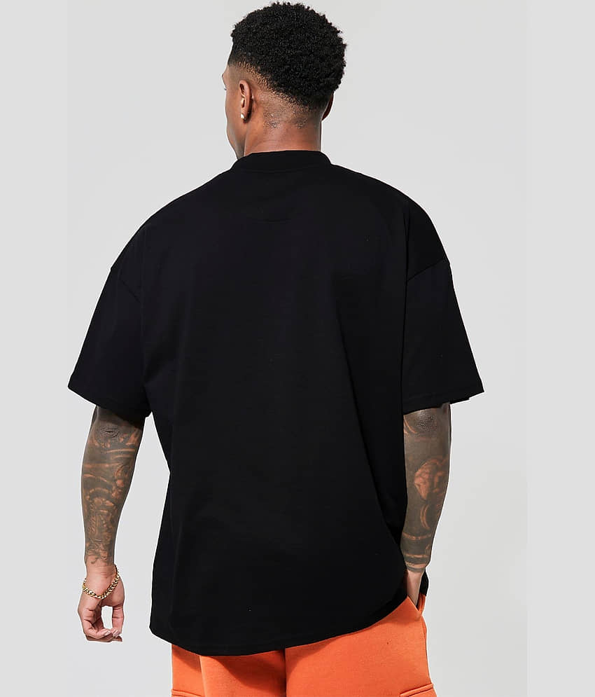 Leotude Men Cotton Blend Oversized Fit Printed T-Shirt ( Multicolor13 ) view 2
