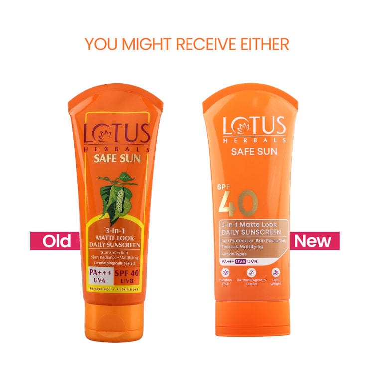Lotus Herbals Safesun 3In1 Matte Look Tinted Sunscreen SPF 40 PA+++ In Vivo Tested Matte Finish (100g) view 2