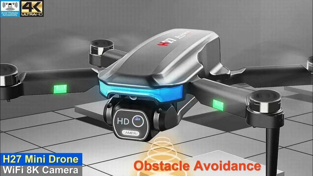H27 4K HD Drone with Dual Camera, 360° Obstacle Avoidance, Brushless Motor, Optical Flow Stability, Dual Battery, Foldable RC Quadcopter for Kids & Adults view 2