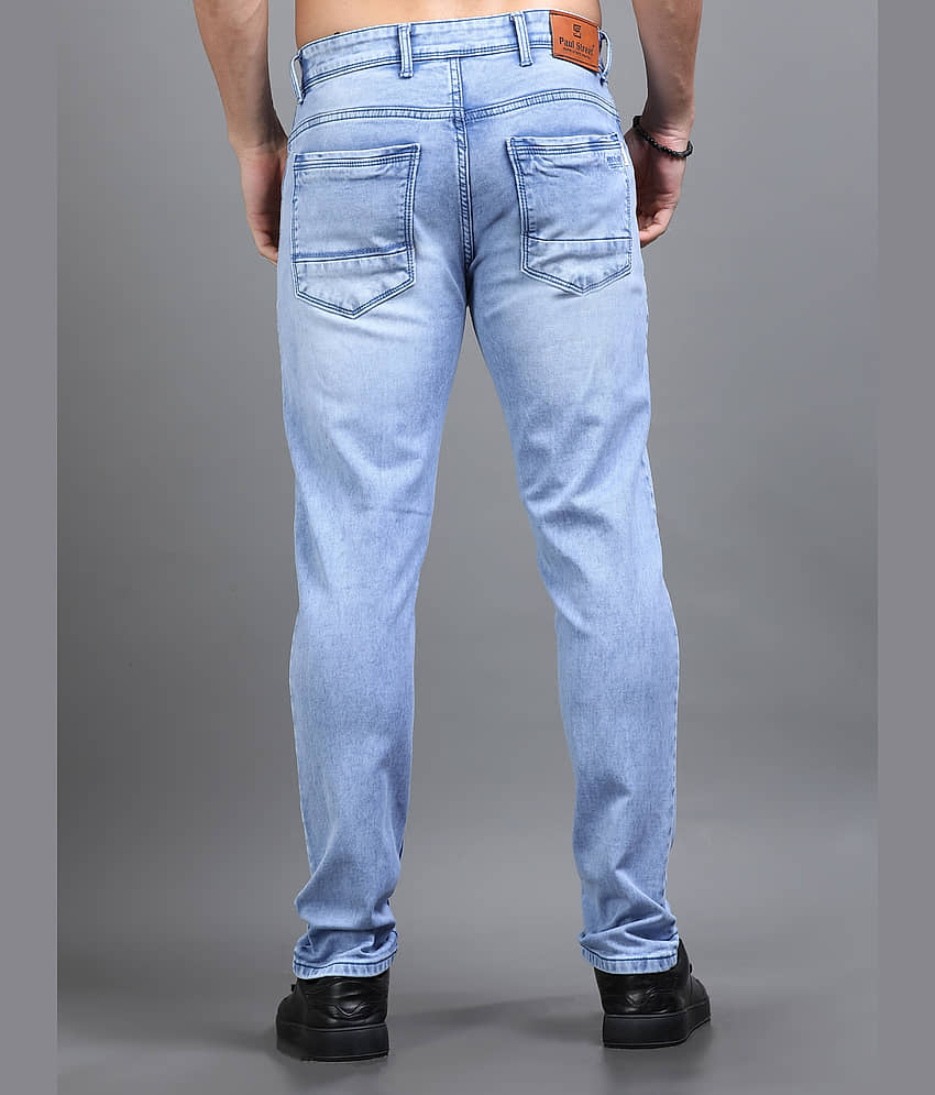 Paul Street Regular Fit Faded Men's Jeans - Light Blue ( Pack of 1 ) view 2