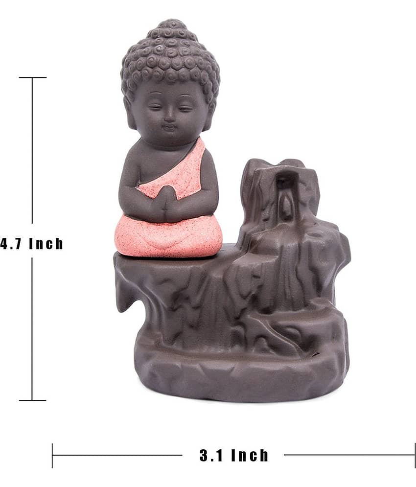 Miss Peach Smoke Backflow Showpiece 12 cm - Pack of 1 view 2