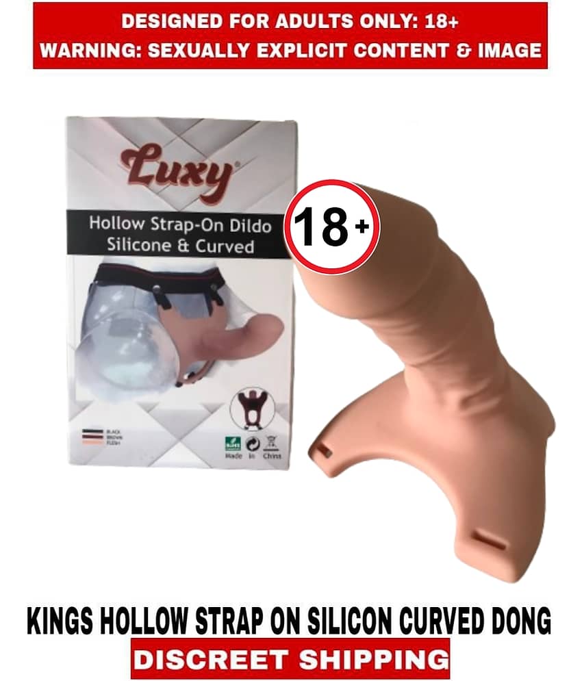 Adult Sex Toys L U X Y Hollow Strap-On Dildo Silicon And Curved Dong Strap-On For Men view 2