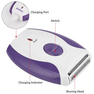 Washable Women Lady Chargable Waterproof Hair Remover Trimmer Painless Epilator Foil ShaverInd129 view 2