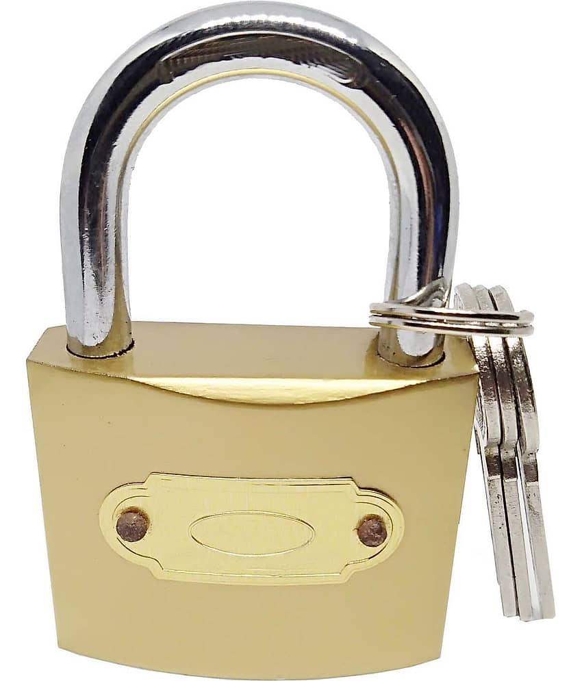 Unikkus Pack of 5 Locks for home, room and kitchen door and multi-purpose , 4 Locks Size 50 MM & 1 lock size 52 MM, 3 Keys for each lock view 2
