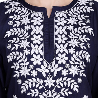 Lucknowi Rayon Cotton Kurta view 2