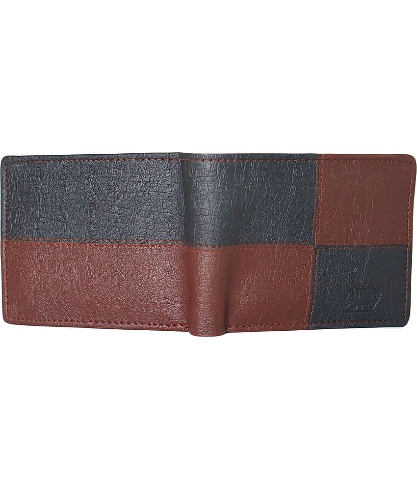 STRONG HORNS PU Colorblock Men's Regular Wallet With 5 Slots For Card ( Brown , Pack of 1 ) view 2