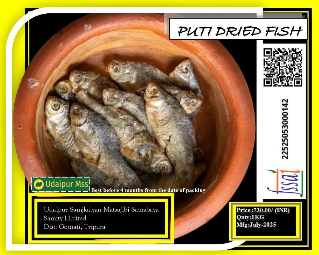 Puti Dried Fish - Premium Sun-Dried Small Fish for Authentic Indian Cuisine, 1KG view 2