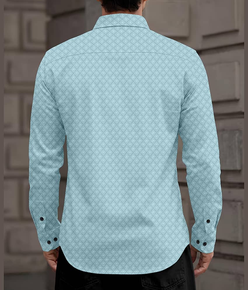Nofilter Cotton Blend Regular Fit Printed Full Sleeves Men's Casual Shirt - Dark Green ( Pack of 1 ) view 2