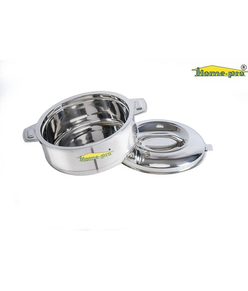 HomePro - Classy Insulated SS Casserole Silver Steel Serve Casserole ( Set of 1 , 4000 mL ) view 2