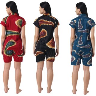 Kismat Fashion Stylish Top & Short Set Pack Of Three view 2