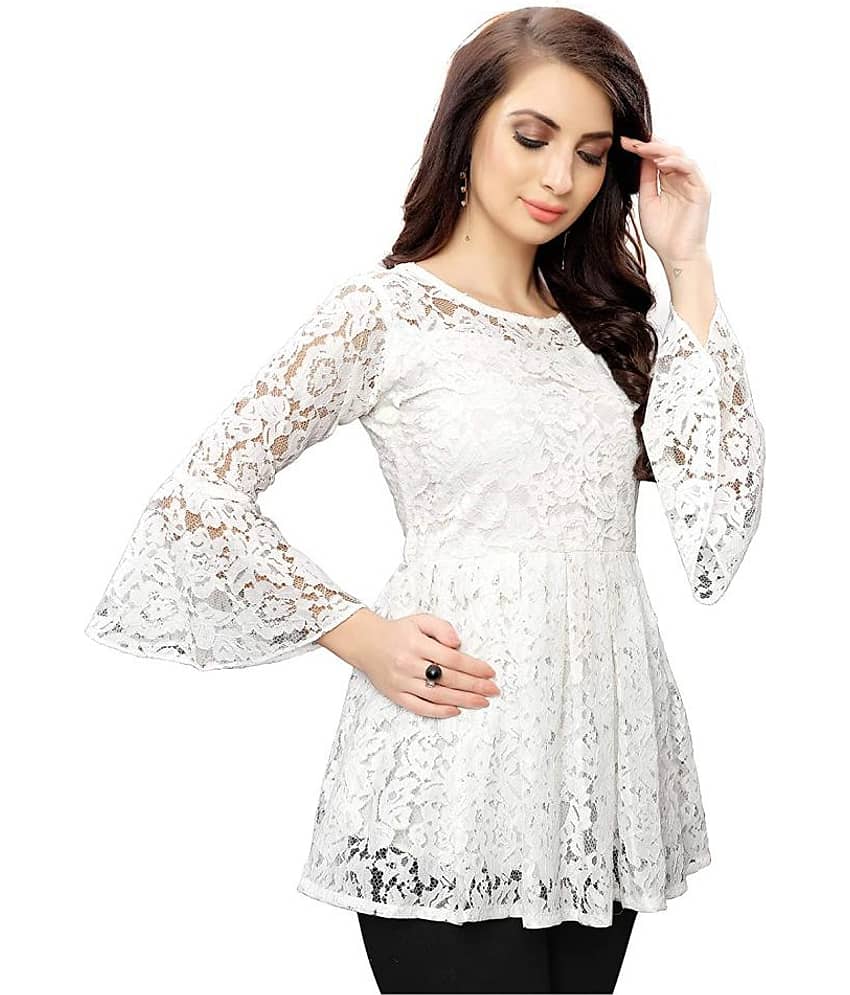 Hemang Fashion Women's Crepe Tube Top ( White ) view 2