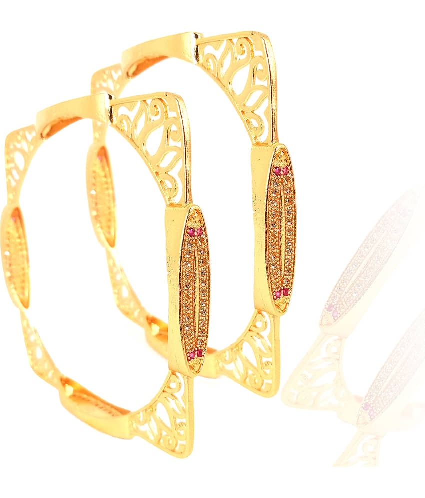 KRIMO Traditional Gold Plated Designer Bangles Jewellery For Women / Girls-100351 view 2