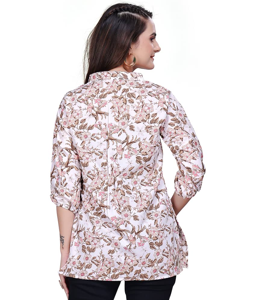 ZELZIS Women's Crepe Tunic ( White ) view 2