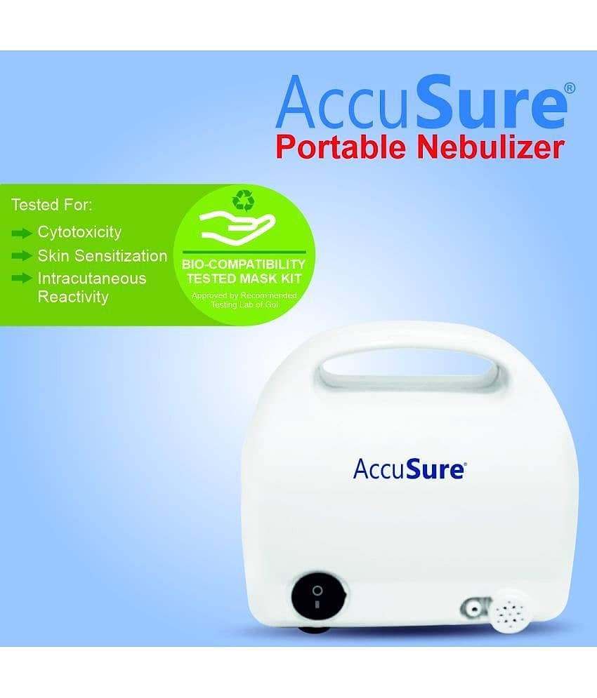 AccuSure Portable Nebulizer Machine For Adults & Kids, Home Use - 2 Years Warranty view 2