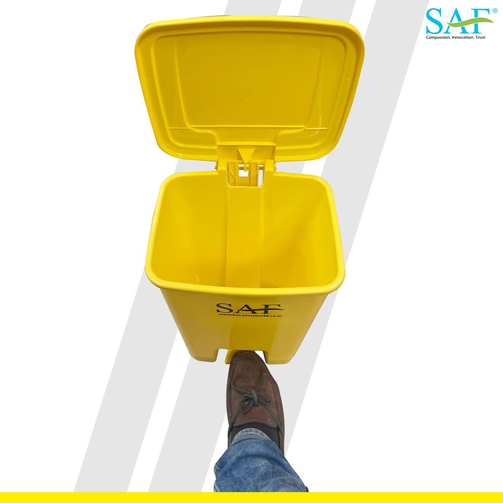 Saf PLASTIC PEDAL BIN 15 LITERS (Yellow) view 2