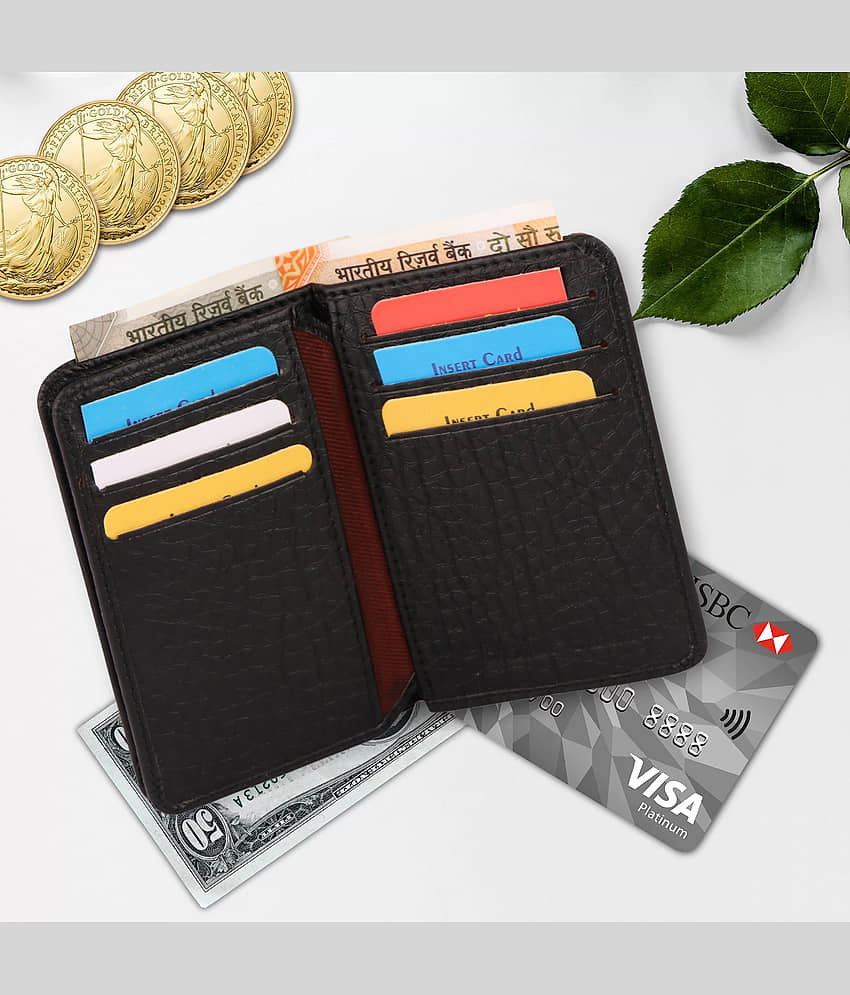 Dezire Crafts PU Embellished Men's Regular Wallet With 9 Slots For Card ( Tan , Pack of 1 ) view 2