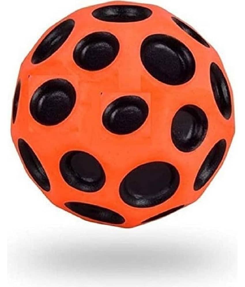 DENFE Moon Ball Pack of 1 – High Bounce Rubber Ball for Outdoor Fun, 7 cm Diameter, Durable Multicolor Design for Kids & Adults, Perfect for Baseball, Catch, and Recreation