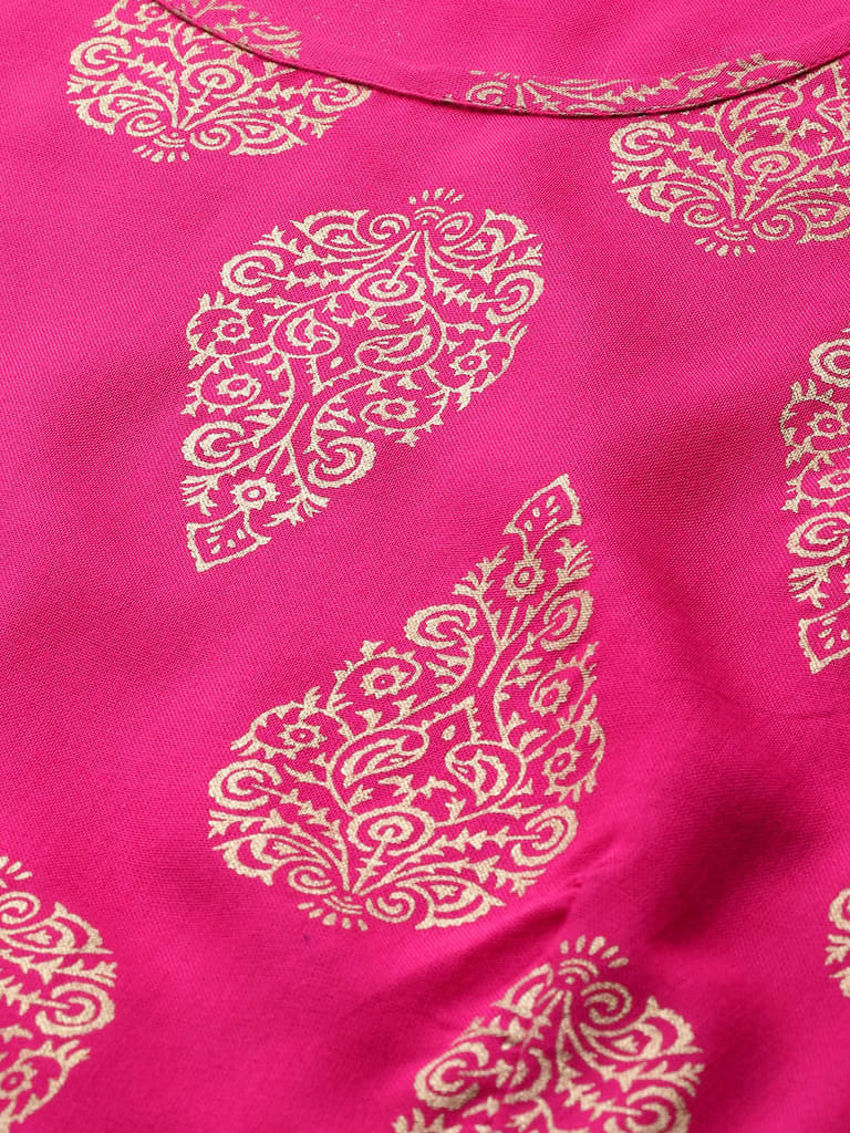 Pink Waist Blouson Top view 2