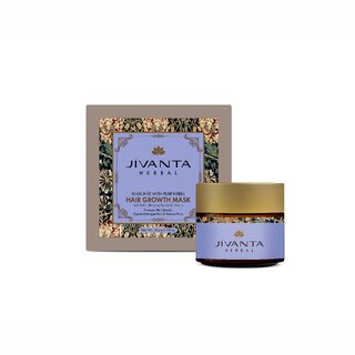 Jivanta Herbal Hair Growth Mask with Amla, Bhringraj, Neem, Fenugreek Hibiscus for Dry, Damaged and Freezy Hair