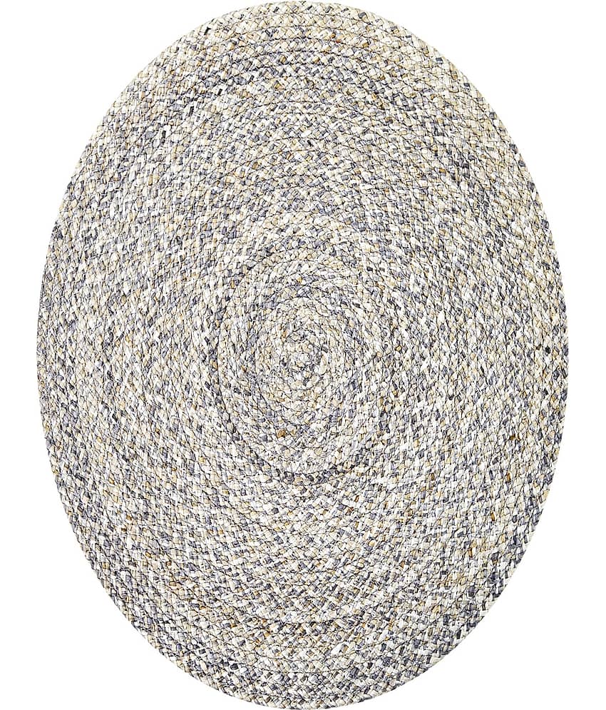LADLI JEE Polyester Solid Round Table Mats ( 38 cm x 38 cm ) Pack of 1 - Gray view 2