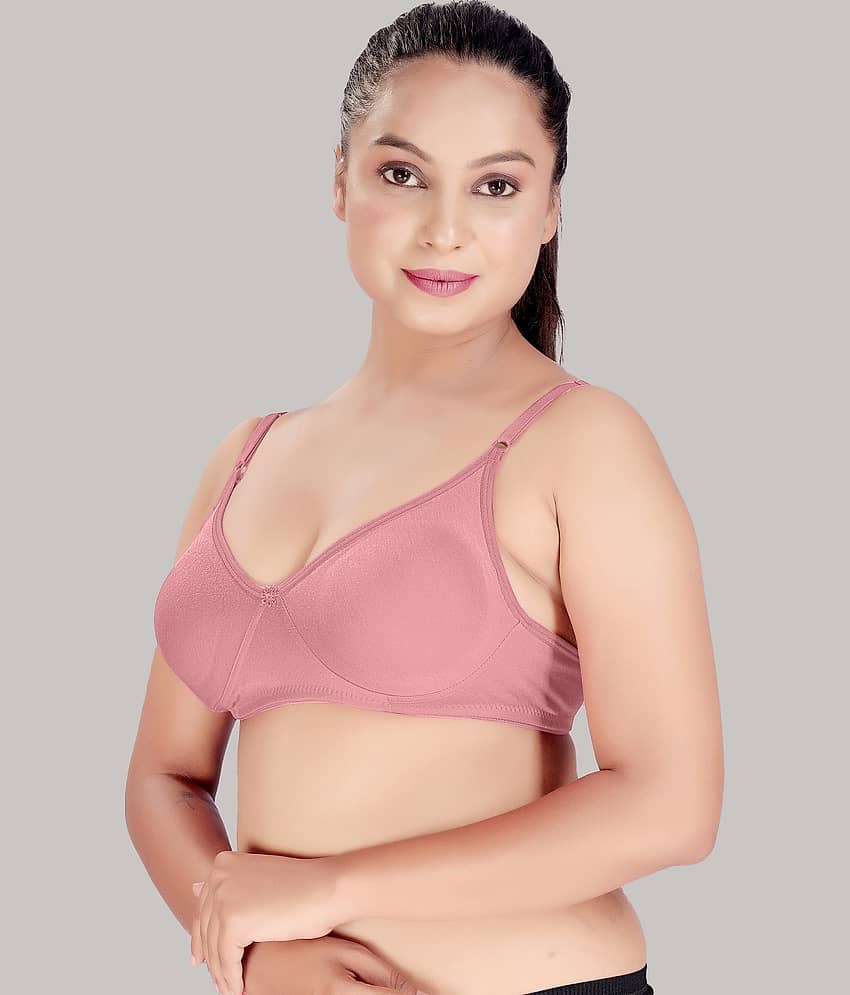 HAYA Pack of 2 Cotton Non Padded Women's Push Up Bra ( Multicolor ) view 2