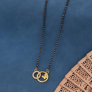 Designer and stylish Gold Plated Mangalsura for Women Alloy Mangalsutra view 2