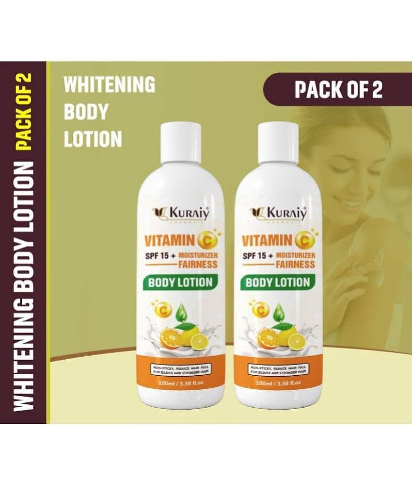KURAIY Beautiful Vitamin C Body Lotion Whitening Moisturizing Body Lotion Pack Of 2 view 2