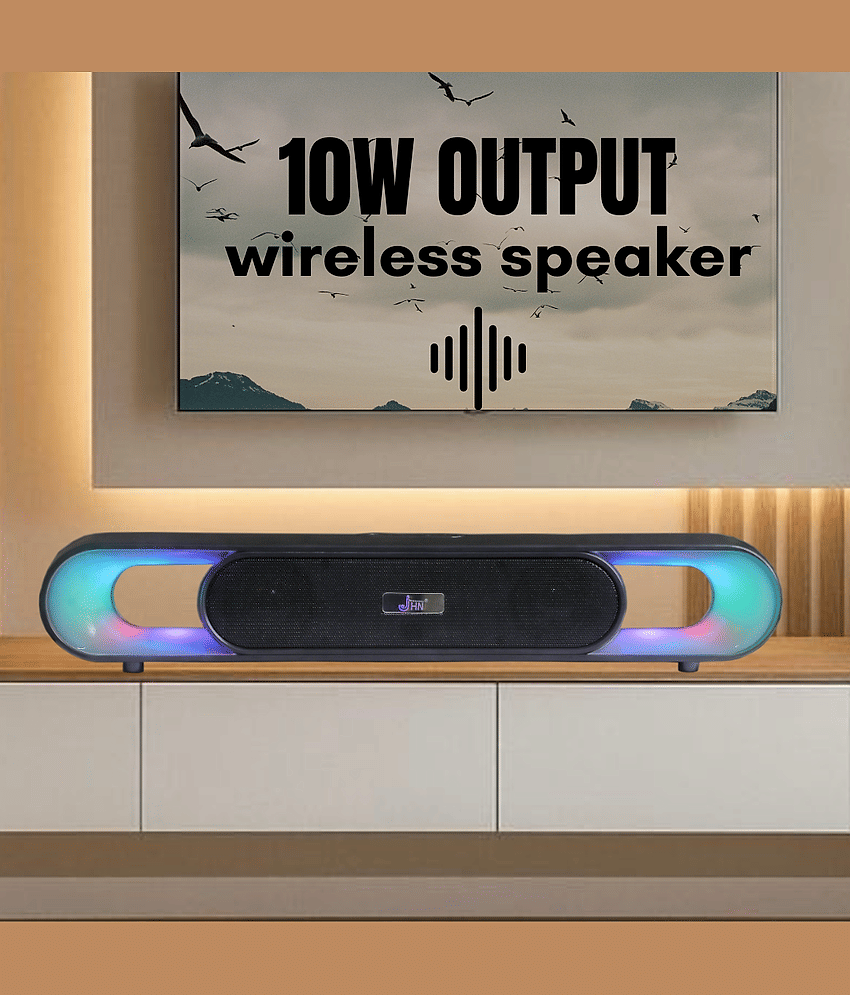 jhn JHN 847 10 W Bluetooth Speaker Bluetooth V 5.1 with USB,SD card Slot,Aux Playback Time 6 hrs Black view 2