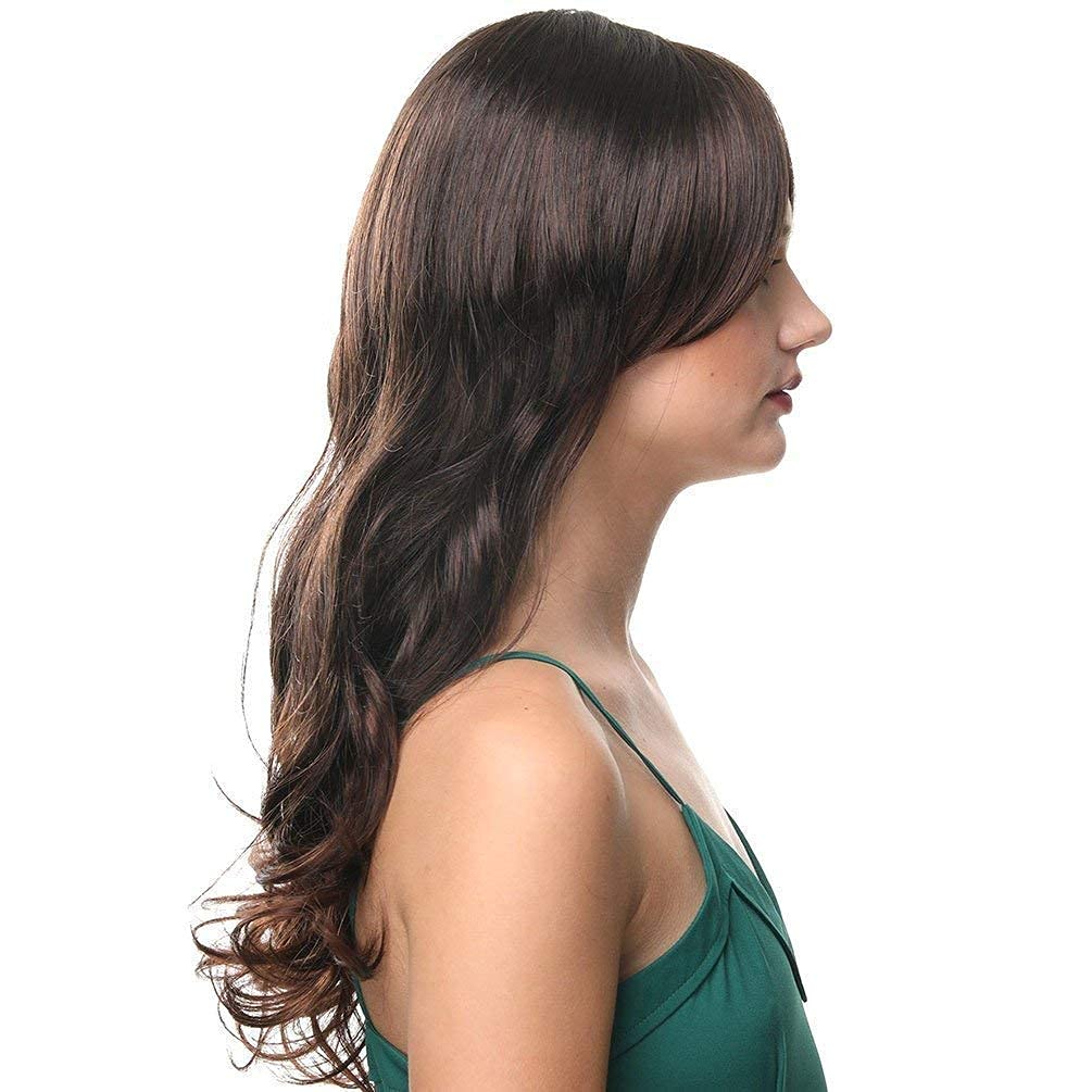 AkashKrishna Women's Full Head Synthetic Hair Wigs Long Hair For Women/Women Wigs Natural Hair | 24 inches WIth Wig Cap (Natural Brown) view 2