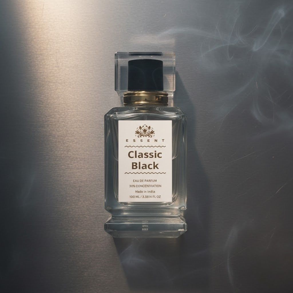 Essent Perfumes Classic Black For Him Eau de Parfum (EDP) – Powdery Woody Long Lasting Perfume – Men’s Fragrance view 2