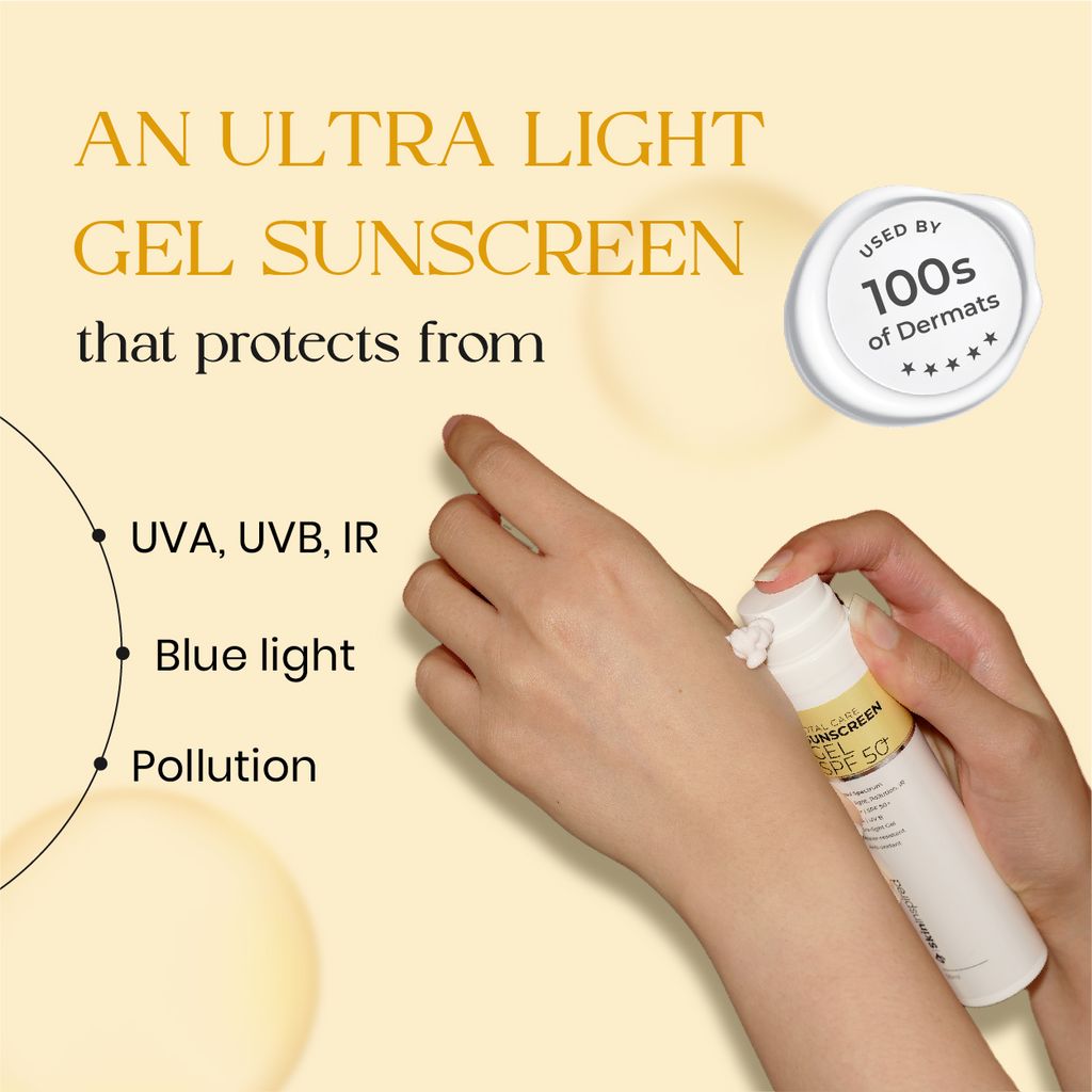 SkinInspired Total Care Gel Sunscreen | SPF 50+ PA+++ | Broad Spectrum | Ultra Light Gel | All Skin Types | For Both Men & Women | Airless Pump - 50 ml view 2