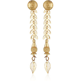 Vivastri Beautiful Gold Plated Drop and Dangler Earring for Women and Girls [VIVA2719ERG] view 2