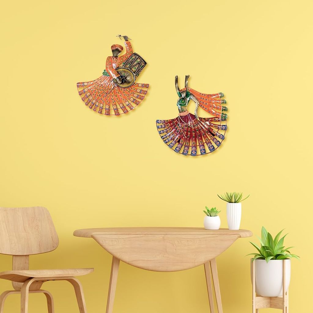 Shree Jagdamba Art Metal Wall Decoration Items For Living Room,Bedroom Rajasthani Art Sculpture For Wall Decor Perfect Wall Hanging For Home Decor,Sofa Wall Or Office Decor