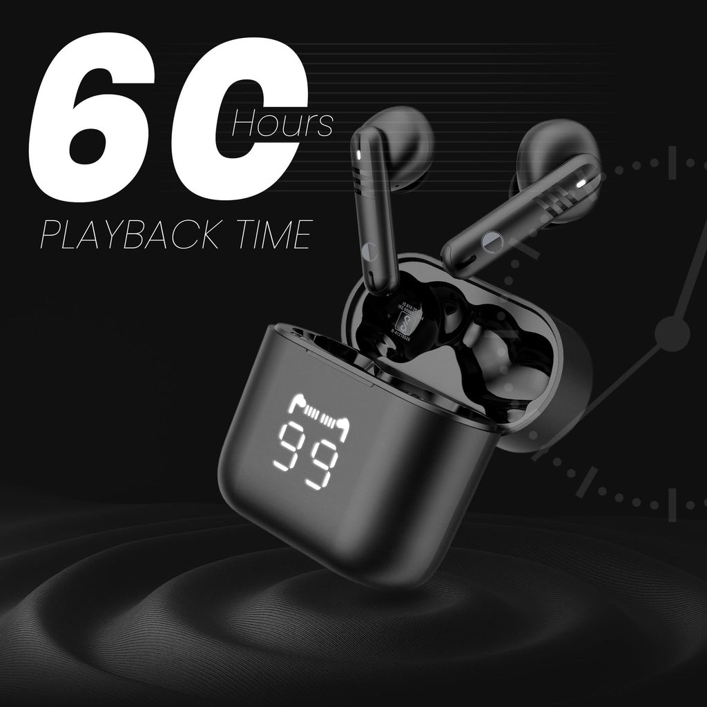 CELLECOR BroPods CB55 Waterproof TWS with 60 Hours Playtime, Automatic Pairing, HD Sound and 5.1V Bluetooth (BLACK) view 2