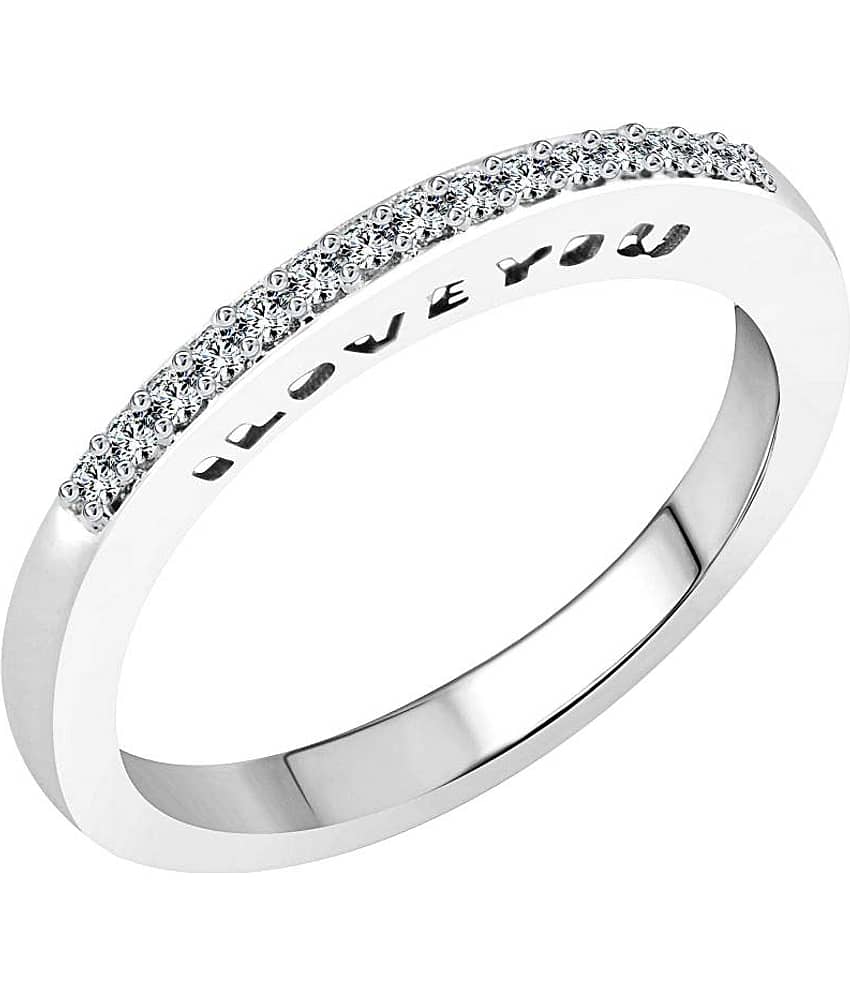 Vighnaharta Silver Alloy Love Ring With Pendant view 2